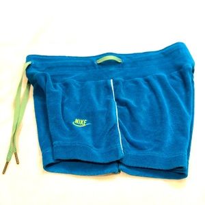 Blue terrycloth Nike shorts!